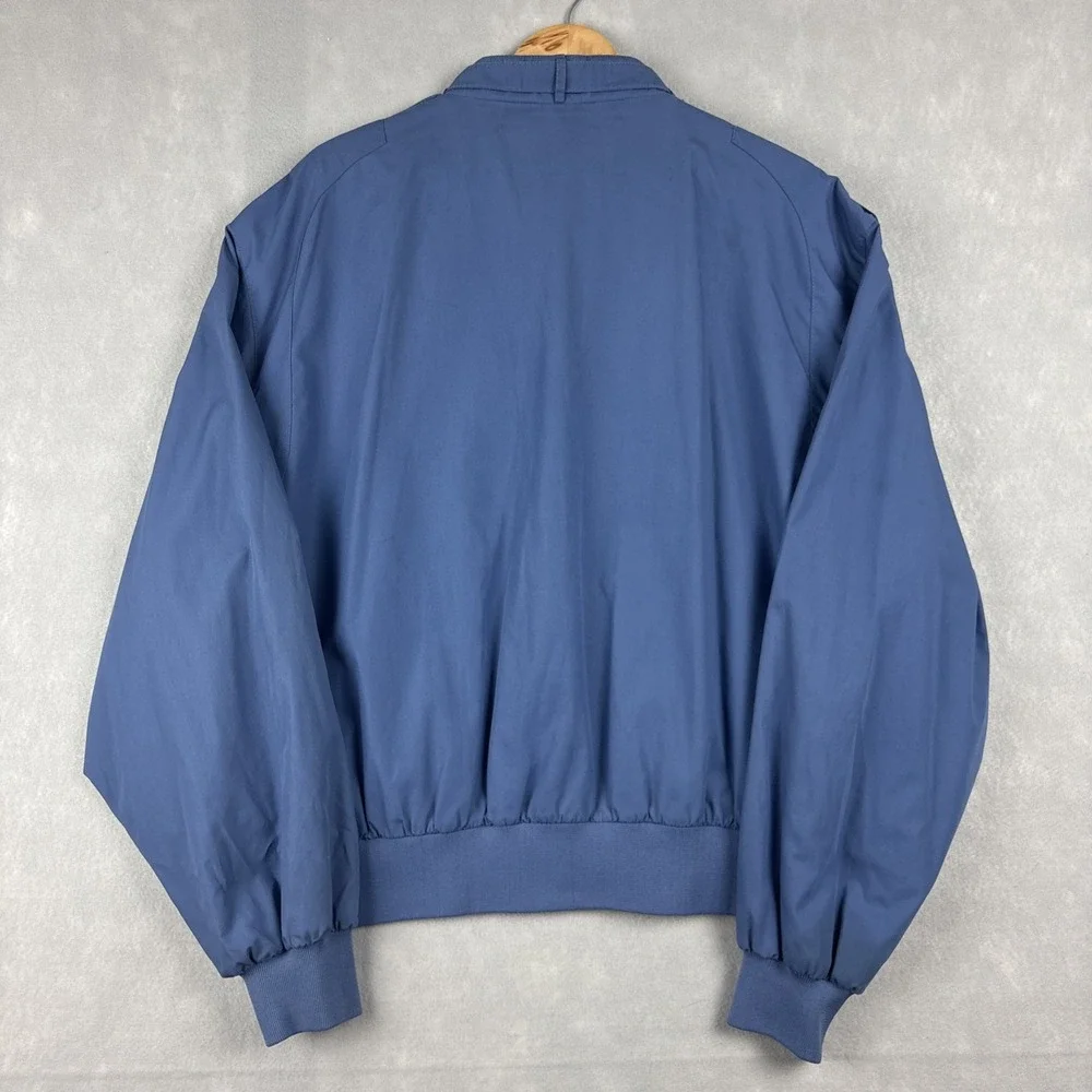 Members Only Cafe Racer Jacket Men’s XXL Blue Bomber Chin Strap Iconic Classic
